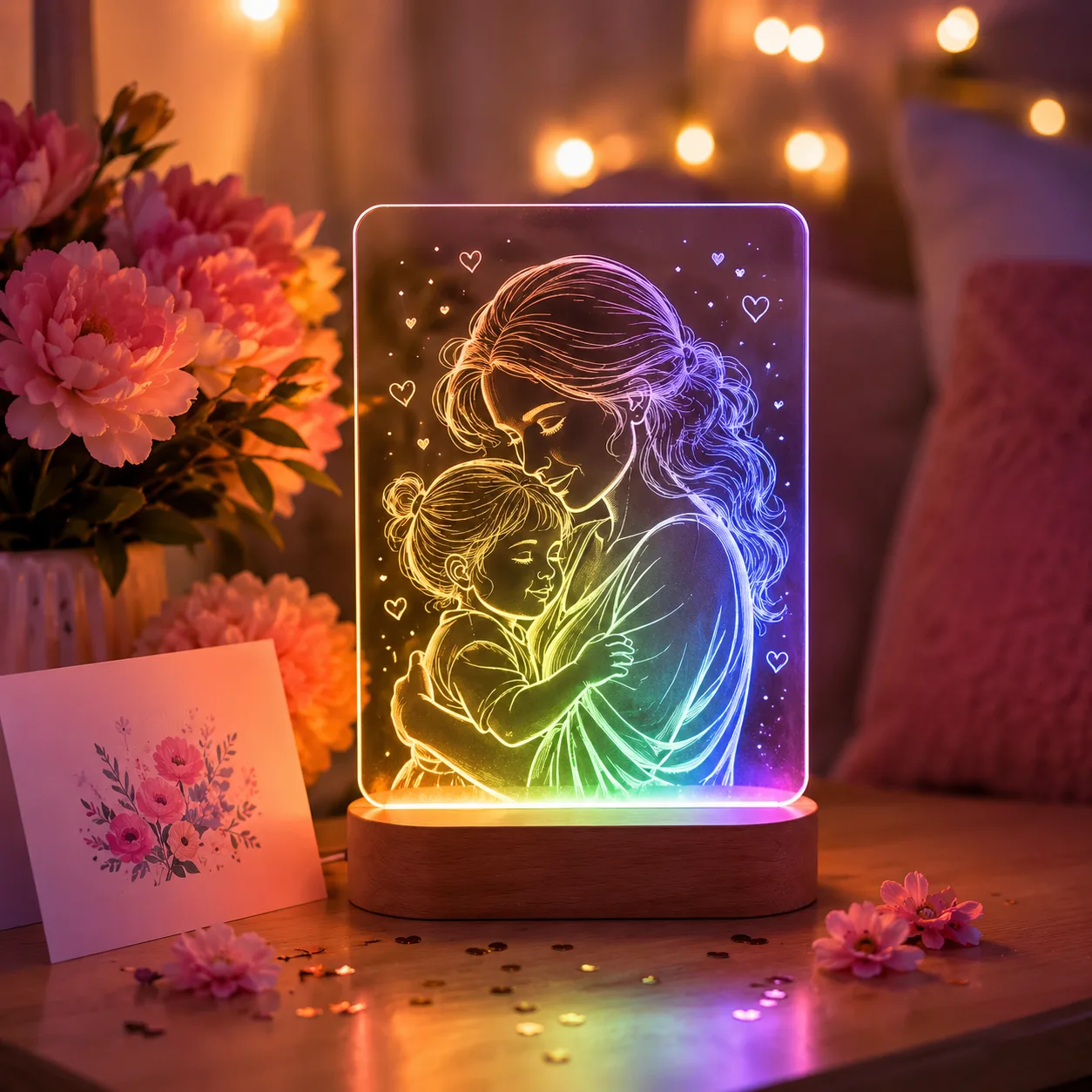 Personalised Best Mom LED Photo Frame Lamp
