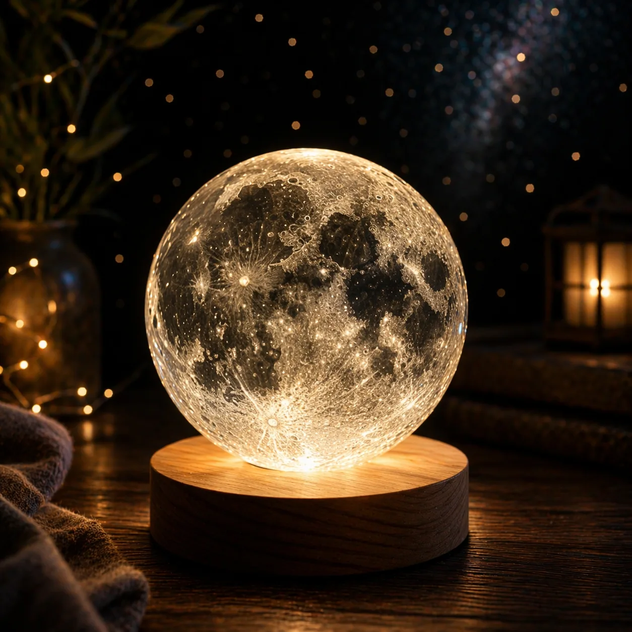 3D Crystal Moon Lamp