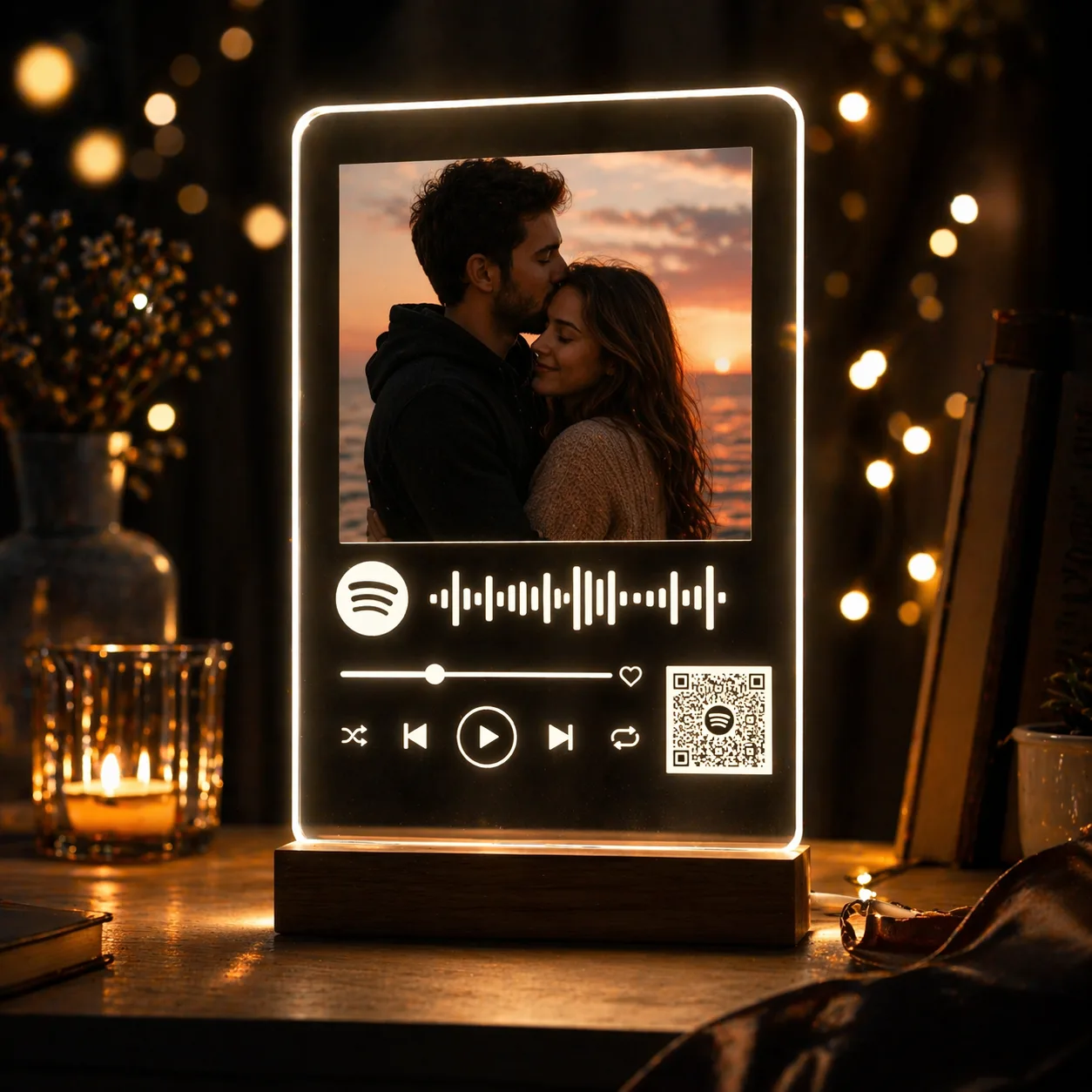 Customised Spotify LED Plaque — Your Photo, Your Song, Your Moment