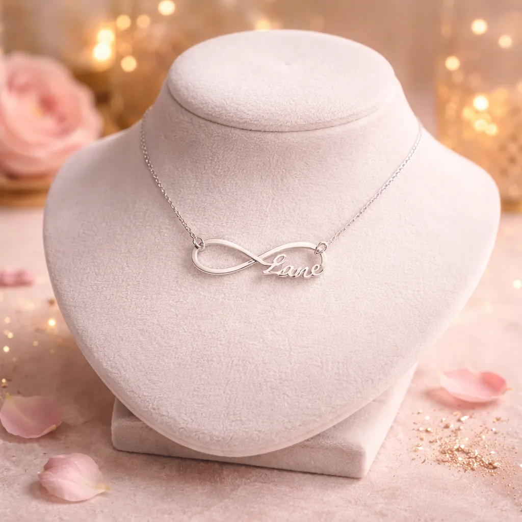 Infinite Love Heart Name Necklace