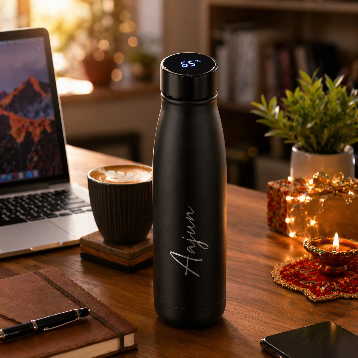 Customized Stainless Steel Water Bottle with Temperature Display
